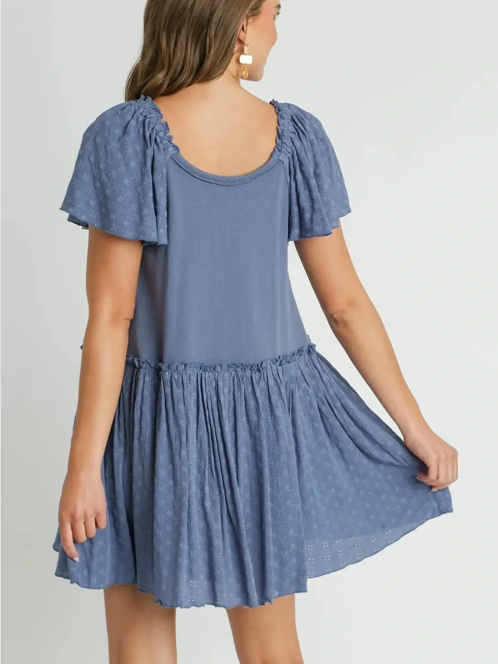 Boho Umgee Cotton Mini Dress - Picture 5 of 5